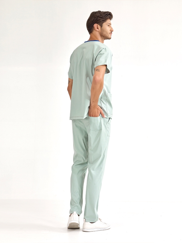 Mint Green Dr. Greys Doctor Nurse Medical Scrubs Set Luxury Lycra Fabric