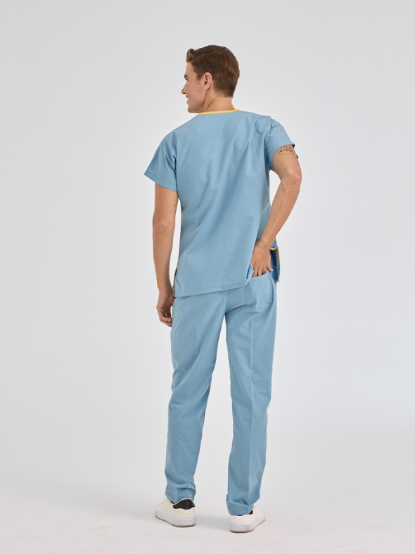 Duman Grisi Dr. Greys Doktor Hemşire Medikal Scrubs Takım Terikoton Kumaş