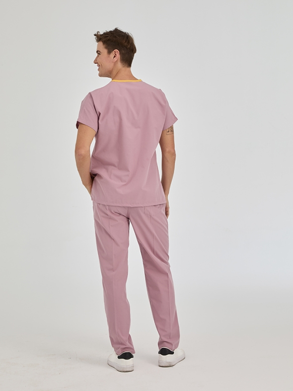 Gül Kurusu Dr. Greys Doktor Hemşire Medikal Scrubs Takım Terikoton Kumaş