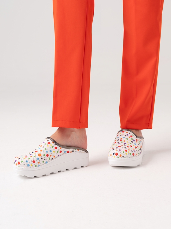 Punktmuster Damen Doktor Hebamie Medikal Fit Vivacolor Medizinische Clogs