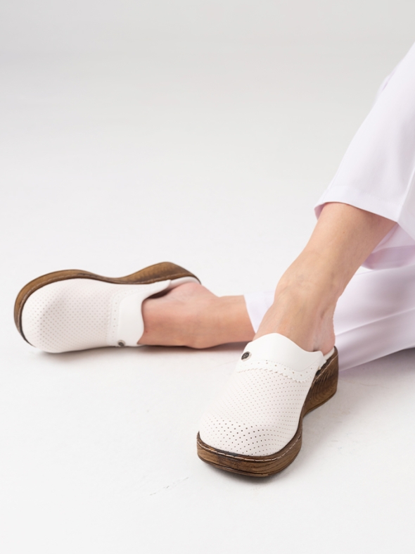 Weiß Damen Doktor Hebamie Medikal VivaColor Medizinische Clogs