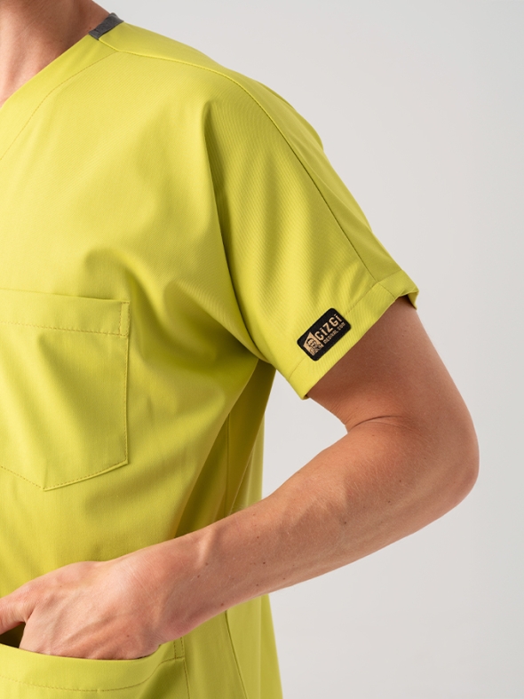 Neon Green Dr. Greys Doctor Nurse Medical Scrubs Set Best Lycra Fabric