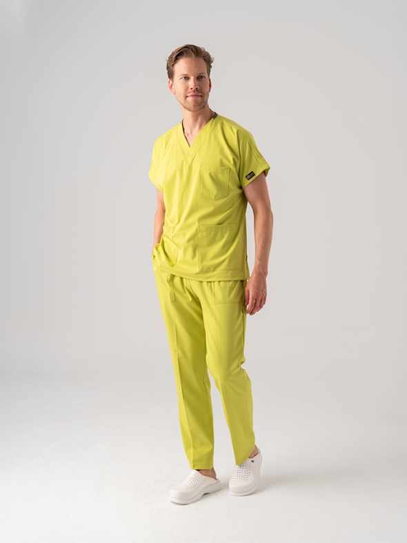 Neon Green Dr. Greys Doctor Nurse Medical Scrubs Set Best Lycra Fabric