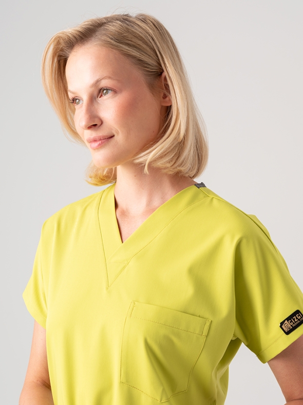 Neon Green Dr. Greys Doctor Nurse Medical Scrubs Set Best Lycra Fabric