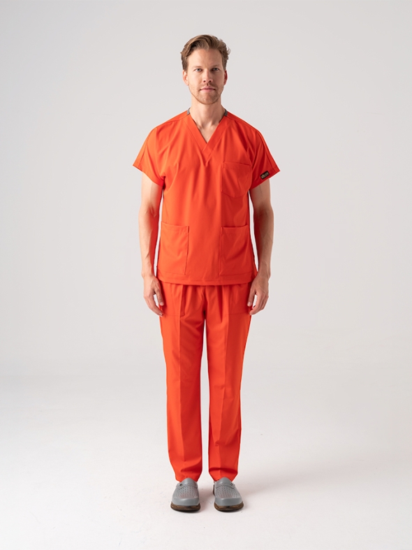 Bitter Orange Dr. Greys Doctor Nurse Medical Scrubs Set Best Lycra Fabric