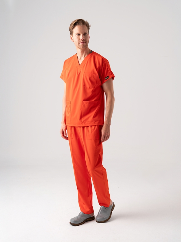 Bitter Orange Dr. Greys Doctor Nurse Medical Scrubs Set Best Lycra Fabric