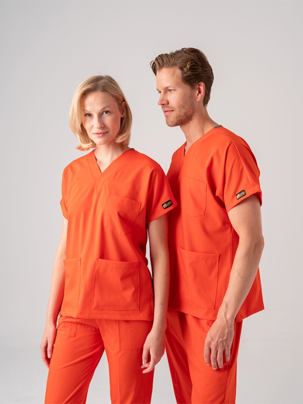 Bitter Orange Dr. Greys Doctor Nurse Medical Scrubs Set Best Lycra Fabric