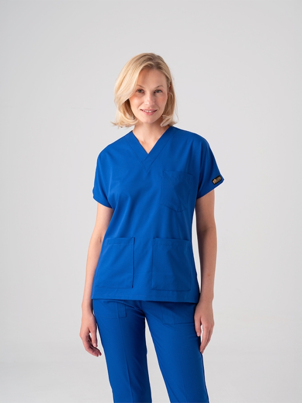 Royal Blue Dr. Greys Doctor Nurse Medical Scrubs Set Best Lycra Fabric