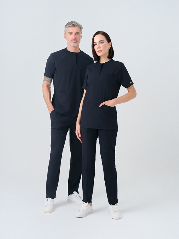 Navy Blue Cool Doctor Nurse Medical Scrubs Set Best Lycra Fabric