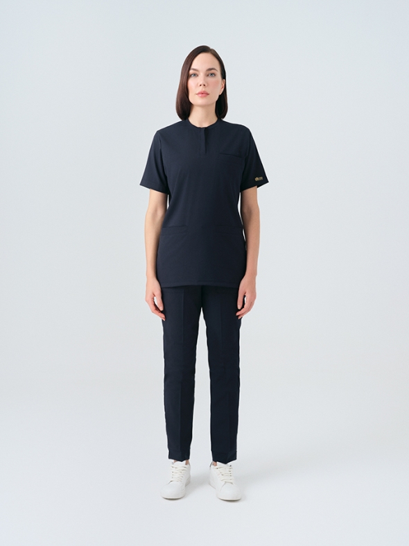 Navy Blue Cool Doctor Nurse Medical Scrubs Set Best Lycra Fabric