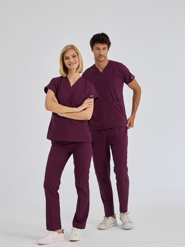 Damson Dr. Greys Doctor Nurse Medical Scrubs Set Poly‑cotton blend fabric