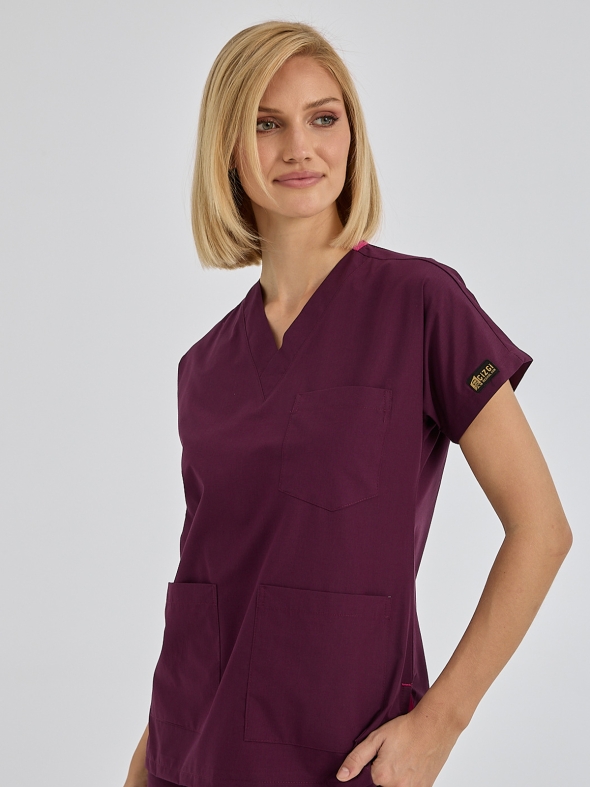 Mürdüm Dr. Greys Doktor Hemşire Medikal Scrubs Takım Terikoton Kumaş