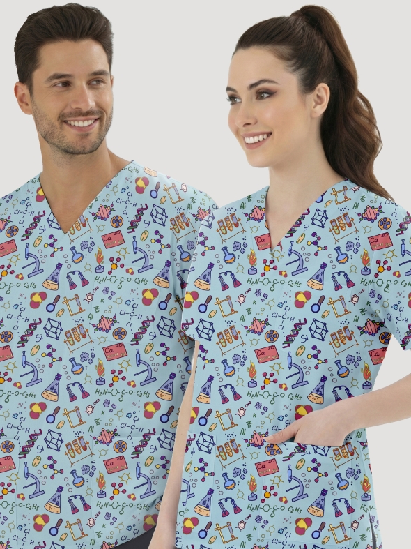 Formül Desenli Tek Üst (Cotton Likra Kumaş)