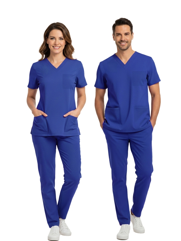 Dazzling Blue Dr. Greys Medical Scrubs Set – Luxury Stretch Fabric