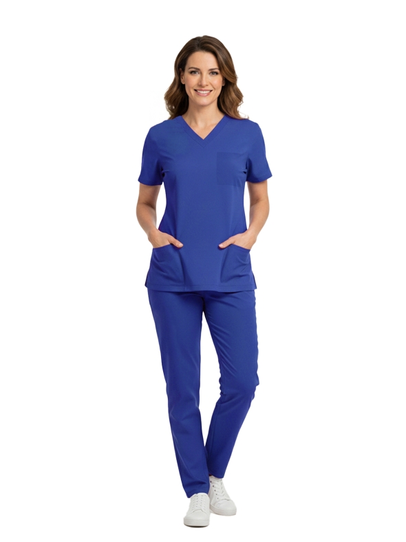 Dazzling Blue Dr. Greys Medical Scrubs Set – Luxury Stretch Fabric