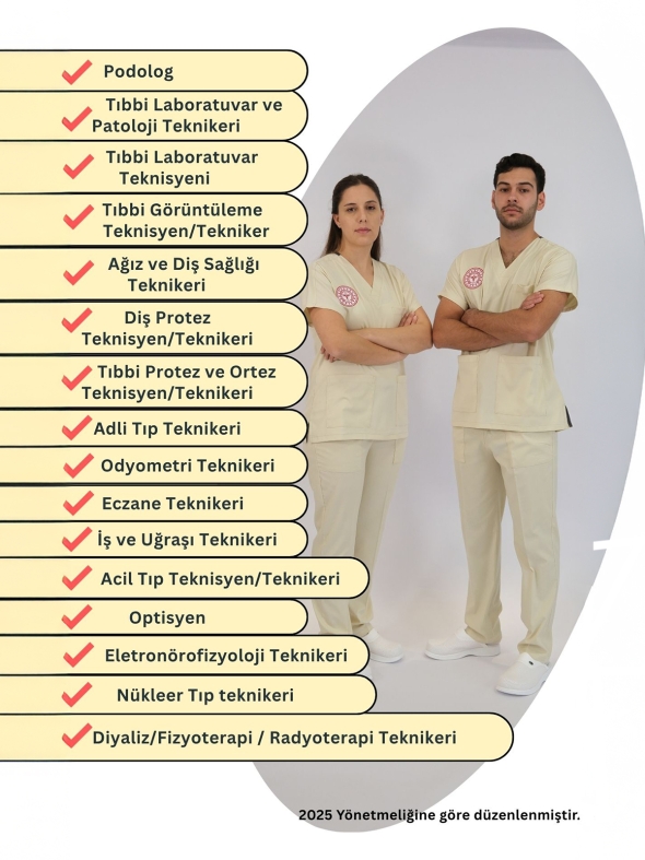 Technician & Medical Secretary Scrubs – Stretch Set | Turkey Ministry of Health – 2025 Standard – Moth