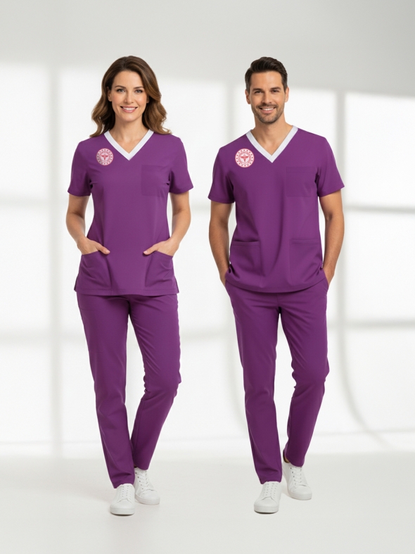 Senior Midwife Scrubs – Stretch Set | Turkey Ministry of Health – 2025 Standard – Byzantium