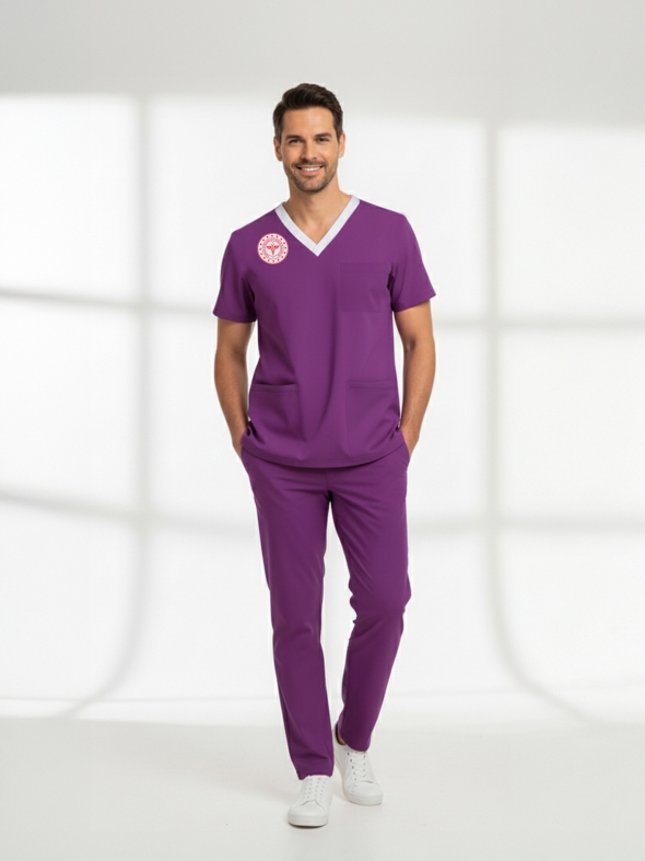 Senior Midwife Scrubs – Stretch Set | Turkey Ministry of Health – 2025 Standard – Byzantium