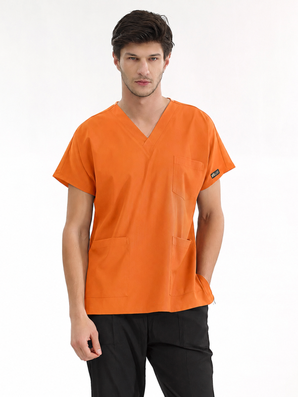 Orange Ochre Silva Lüks Likralı Tek Üst