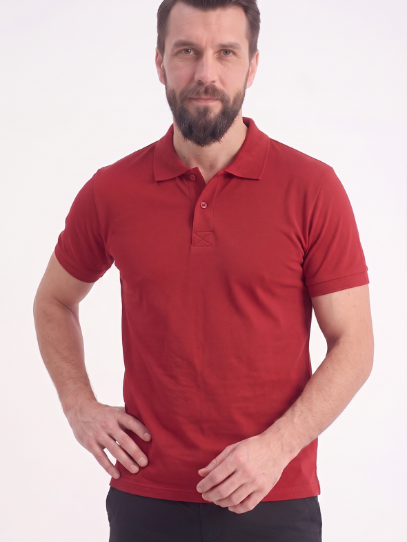 Kırmızı Polo Yaka Kısa Kol İş Tişörtü Penye Lacoste Kumaş
