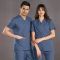 Petrol Blue Classic Surgical Collar Scrubs Suit (Thin Fabric)
