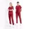 Burgundy Jogger Lux Lycra Greys Suit