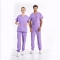 Lila Jogger Doktor Hemşire Medikal Scrubs Takım Lüks Likralı Kumaş