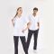 Top White Pants Navy Blue Silva Lux Lycra Suit