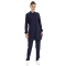 Navy Blue Modest Mandarin Collar Doctor Nurse Medical Scrubs Set Luxury Lycra Fabric