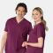 Plum Classic Surgical Collar Scrubs Suit (Thin Fabric)