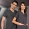 Füme Dr. Greys Doktor Hemşire Medikal Scrubs Takım Terikoton Kumaş