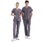 Kurşuni Gri Dr. Greys Doktor Hemşire Medikal Scrubs Takım Lüks Likralı Kumaş