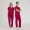 Vişne Dr. Greys Doktor Hemşire Medikal Scrubs Takım Terikoton Kumaş