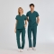Petrol Green Dr. Greys Doctor Nurse Medical Scrubs Set Poly‑cotton blend fabric