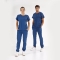 Petrolblau Basic Medizinischer Scrubs Set für Ärzte und Pflege Luxus Lycra-Stoff