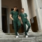 Avcı Yeşili Dr. Greys Doktor Hemşire Medikal Scrubs Takım Lüks Likralı Kumaş