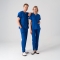 Königsblau Dr. Greys Medizinischer Scrubs Set für Ärzte und Pflege Bester Lycra-Stoff