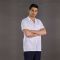 Men's Classic Collar Short Sleeve Short Apron (Tericoton Thin Fabric)