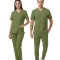 Grasshopper Dr. Greys Doktor Hemşire Medikal Scrubs Takım Lüks Likralı Kumaş