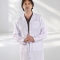 White Classic Collar Men's Doctor Consultation Coat Alpaca Fabric