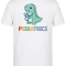 Pediatrics Dino Printed Short Sleeve White T-Shirt (100% Cotton Jersey Fabric)