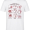 Love Brush Printed Short Sleeve White T-Shirt (100% Cotton Jersey Fabric)