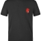Anatomical Heart and Stethoscope Printed Short Sleeve Black T-Shirt (100% Cotton Jersey Fabric)