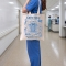 Vintage Tooth Anatomy Printed Canvas Tote Bag, Medium Size – Cream
