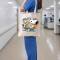 Dentist Friends Printed Canvas Tote Bag, Medium Size – Cream