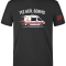 112 Emergency Service Printed Short Sleeve Black T-Shirt (100% Cotton Jersey Fabric)