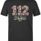Bow Detail 112 Paramedic Printed Short Sleeve Black T-Shirt (100% Cotton Jersey Fabric)