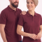 Bordeauxrotes Polo-Arbeits-T-Shirt Kurzarm aus gekämmtem Lacoste-Stoff
