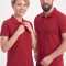 Rotes Polo-Arbeits-T-Shirt Kurzarm aus gekämmtem Lacoste-Stoff