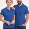Saxe-blaues Polo-Arbeits-T-Shirt Kurzarm aus gekämmtem Lacoste-Stoff